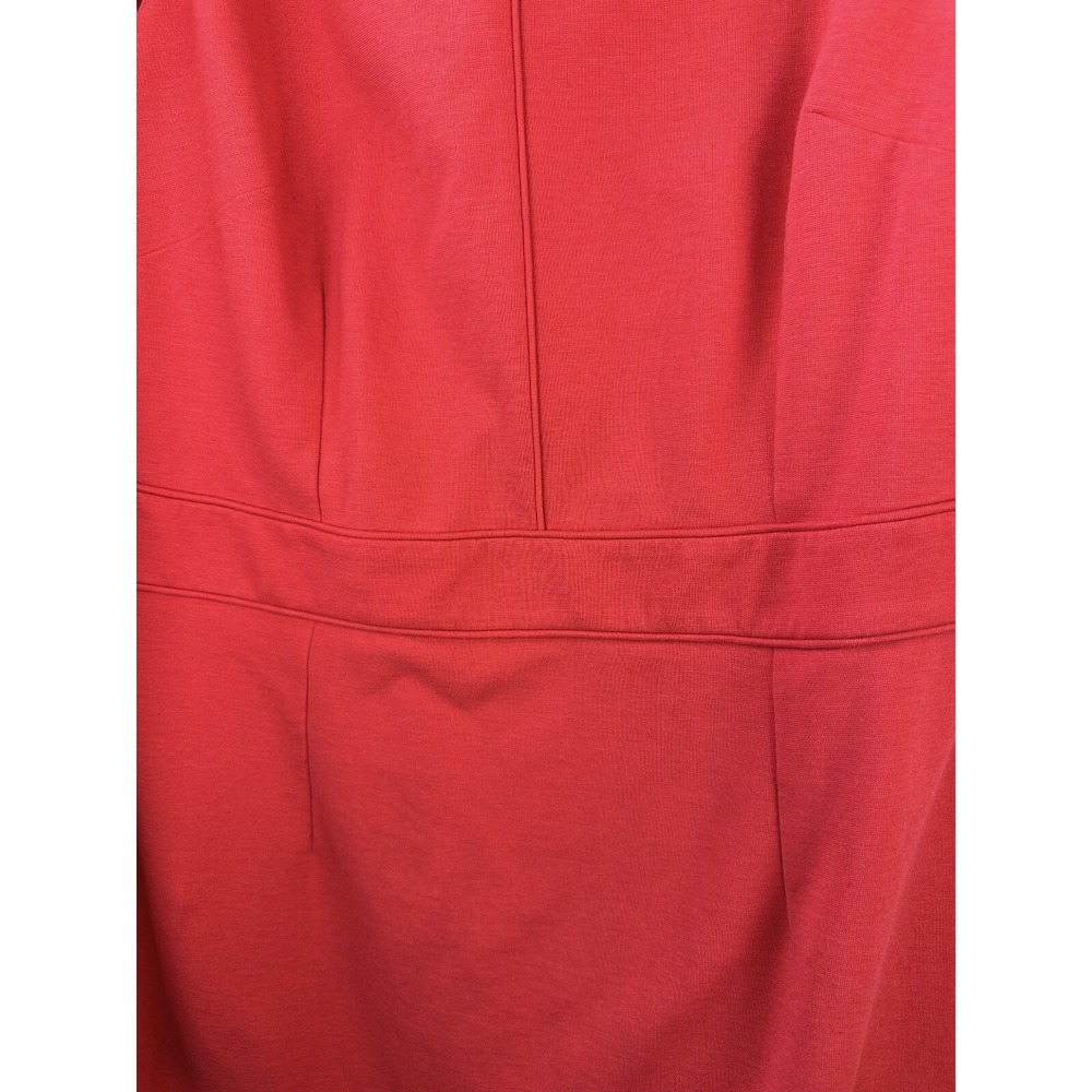 Boden Zeta Ponte Dress W/Tie Belt Pop Peony Red Shift Sheath Sleeveless Size 10 - Picture 16 of 16